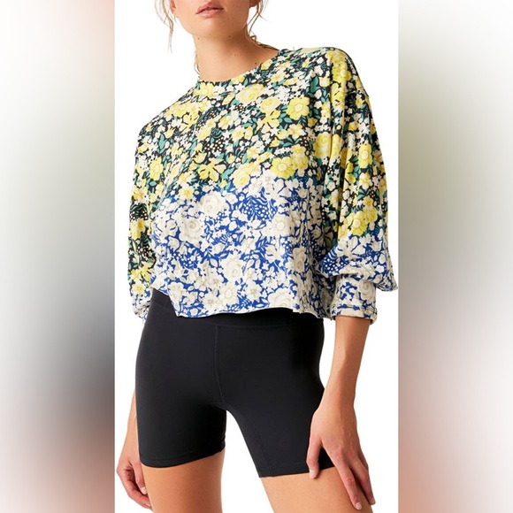 NWT Free People Movement Inspire Floral Print Layer - Picture 2 of 9